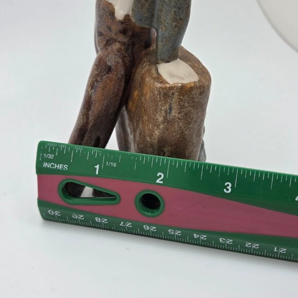 Vintage Hummelwerk Rex Valencia Spain Figurine Boy Gray Tan Leaning Porcelain - Picture 9 of 10